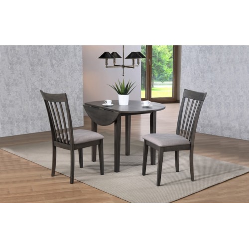 Delfini Dropleaf Dining Set - Grey